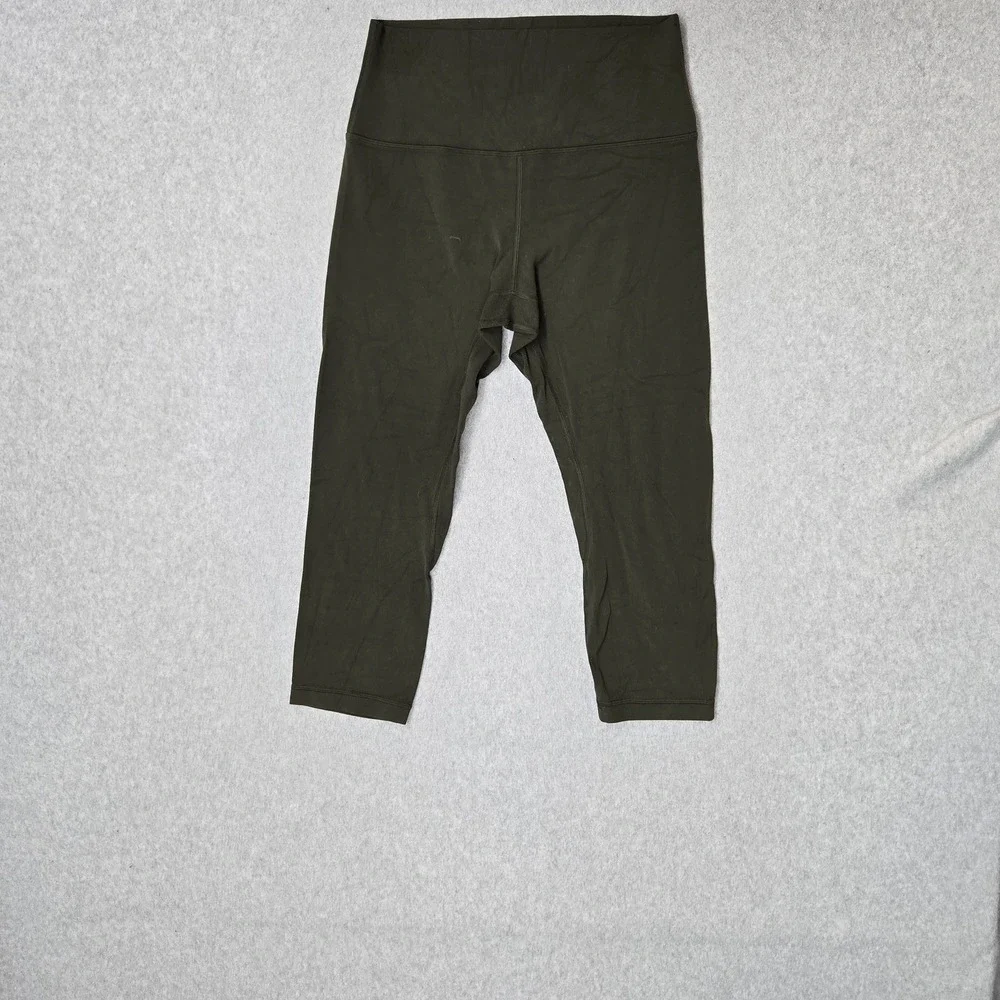 Lululemon Women Activewear Pants 8 Olive Green Align Crop 18